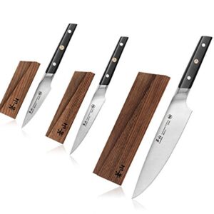 Cangshan TC Series 1021196 Swedish 14C28N Steel Forged 3-Piece Starter Knife Set with Wood Sheaths