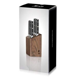 Cangshan TC Series 1022247 Swedish 14C28N Steel Forged 6-Piece Steak Knife Block Set, Walnut