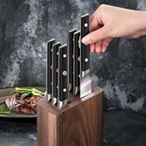 Cangshan TC Series 1022247 Swedish 14C28N Steel Forged 6-Piece Steak Knife Block Set, Walnut