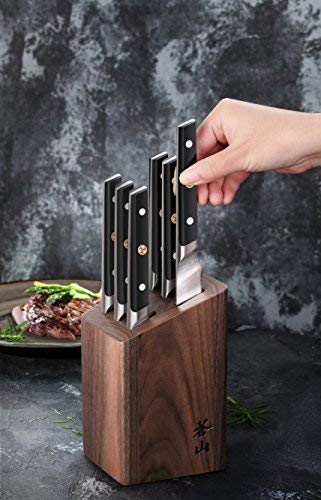 Cangshan TC Series 1022247 Swedish 14C28N Steel Forged 6-Piece Steak Knife Block Set, Walnut