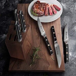Cangshan TC Series 1022247 Swedish 14C28N Steel Forged 6-Piece Steak Knife Block Set, Walnut