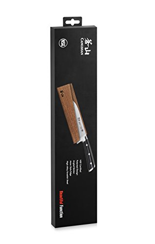 Cangshan TS Series 1020687 Swedish 14C28N Steel Forged 7-Inch Santoku Knife and Wood Sheath Set