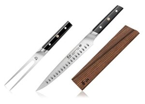 cangshan tc series 1020502 swedish 14c28n steel forged 2-piece carving set