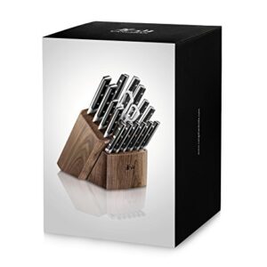 Cangshan TC Series 1021455 Swedish 14C28N Steel Forged 17-Piece Knife Block Set, Walnut