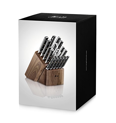 Cangshan TC Series 1021455 Swedish 14C28N Steel Forged 17-Piece Knife Block Set, Walnut