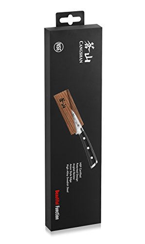 Cangshan TS Series 1020625 Swedish 14C28N Steel Forged 2.75-Inch Peeling Knife and Wood Sheath Set