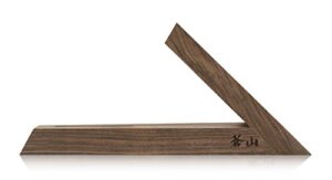 cangshan 1021387 tai triangle walnut wood knife block, one slot