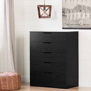 South Shore Holland 5-Drawer Chest, Black Oak