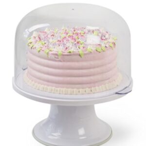 TSP by Architec Cake Decorating Turntable & Display, 3 tools in 1 Cake Stand, Decorate, Serve & Store