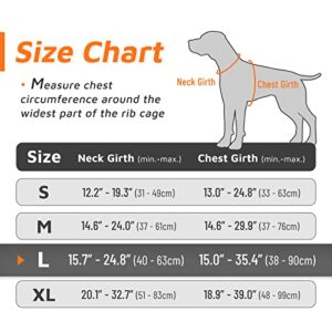 Eagloo Dog Harness for Large Dogs No Pull, Front Clip Dog Walking Harness with Reflective Adjustable Soft Padded Vest and Easy Control Handle, No-Choke Pet Harness with 2 Metal Rings, Orange, L