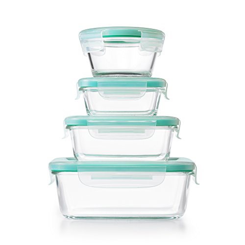 OXO Good Grips Smart Seal , 12 Piece Glass Container Set,Clear