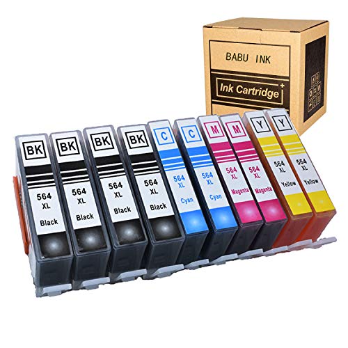 Luckytime Compatible Ink Cartridge Replacement for HP 564 564XL Work for HP Photosmart 5520 6520 7520 5510 6510 7510 deskjet 3070A 3520 3522 officejet 4620 4622 Printer (4BK2C2M2Y)