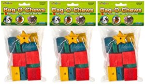 ware manufacturing (3 pack) pine wood bag-o-chews small pet treat (medium - 12 ct. per pack)