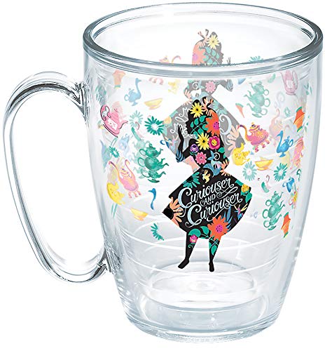 Tervis Disney - Alice In Wonderland Curiouser Insulated Tumbler with Wrap, 16 oz Mug, Clear