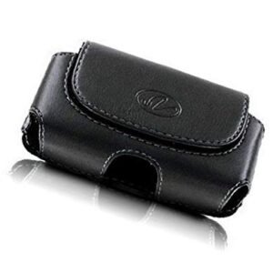 Wonderfly Horizontal Holster for Flip Phone or Smartphone Up to 4.25x2.25x0.85 Inch in Dimensions, a Leather Carrying Case with Belt Clip and Belt Loops