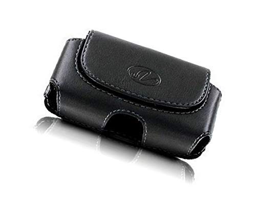 Wonderfly Horizontal Holster for Flip Phone or Smartphone Up to 4.25x2.25x0.85 Inch in Dimensions, a Leather Carrying Case with Belt Clip and Belt Loops