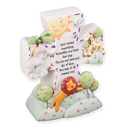 Giftware by Roman Inc, Children's Gifts, New Baby, 6.5" H Night Light GOD Created,Religious, Inspirational, Durable (6x5x2)