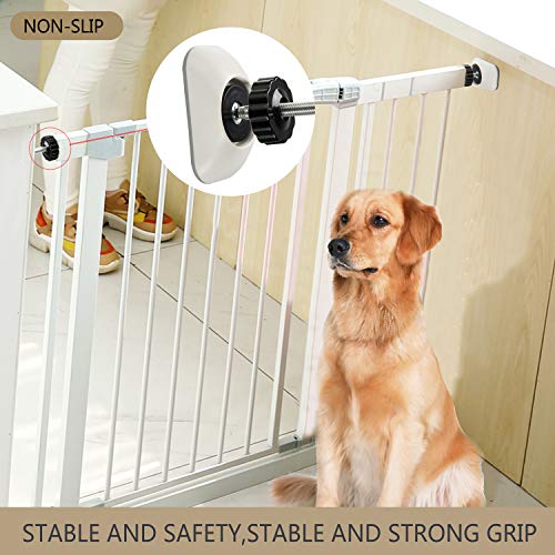 Baby Gates Wall Pads (4 Pack Guard) Safety Indoor Gate Wall Protector - Improved Small Compact Wall Cups Saves Trim & Paint - Best Dog Pet Child Kid Walk Through Pressure Mounted Gates Guard