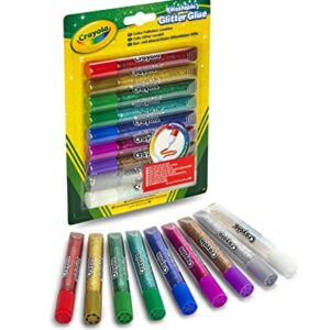 Crayola Washable Glitter Glue Pens, 9 Count, Colors may vary