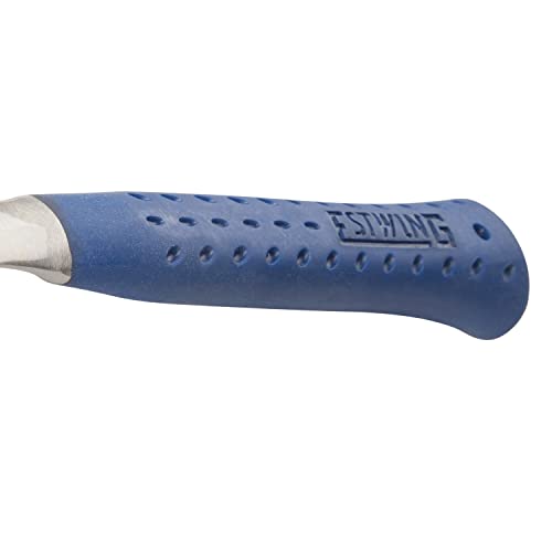 ESTWING Hammer - 16 oz Curved Claw with Smooth Face & Shock Reduction Grip - E3-16C,Silver