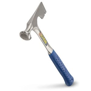 estwing drywall hammer - 14 oz wall board tool with milled face & shock reduction grip - e3-11