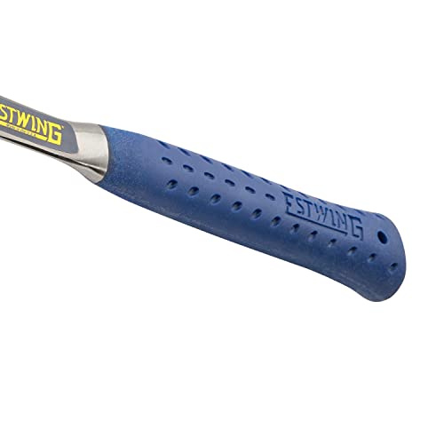 ESTWING Shingler's Hammer - 28 oz Roofer's Tool with Milled Face & Shock Reduction Grip - E3-CA