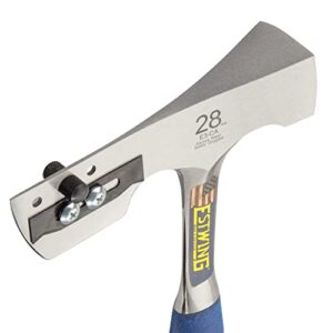 ESTWING Shingler's Hammer - 28 oz Roofer's Tool with Milled Face & Shock Reduction Grip - E3-CA