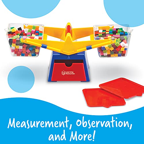 Learning Resources Primary Bucket Balance Teaching Scale - 1 Piece, Ages 3+, Math for Preschoolers, Classroom Balance Scale, Balance Scale for Kids, Science for Kids,Back to School Supplies