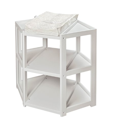 Diaper Corner Baby Changing Table with Contoured Pad