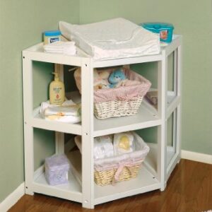 Diaper Corner Baby Changing Table with Contoured Pad