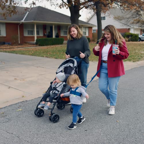 Toddler Leash & Harness for Child Safety - Keep Kids & Babies Close - Padded Shoulder Straps for Children's Comfort - Fits Toddlers w/ Chest Size 14-25 Inches - Kid Keeper by Mommy's Helper (Blue)