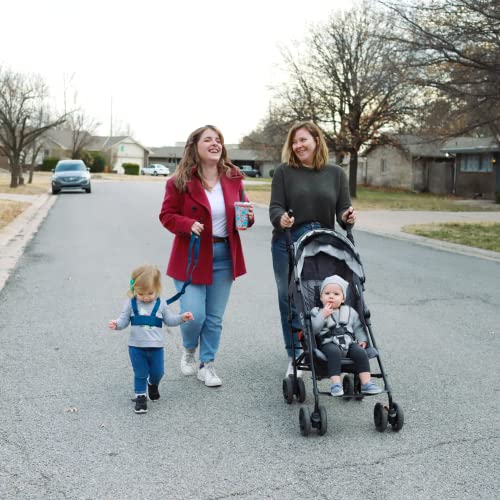 Toddler Leash & Harness for Child Safety - Keep Kids & Babies Close - Padded Shoulder Straps for Children's Comfort - Fits Toddlers w/ Chest Size 14-25 Inches - Kid Keeper by Mommy's Helper (Blue)