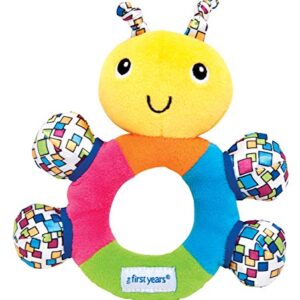 The First Years First Baby Rattle - Sensory Toys with Soft Textures and Crinkle Sounds - Infant Toys Ages 3 Months and Up