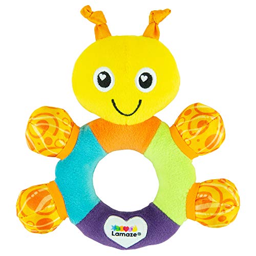 The First Years First Baby Rattle - Sensory Toys with Soft Textures and Crinkle Sounds - Infant Toys Ages 3 Months and Up