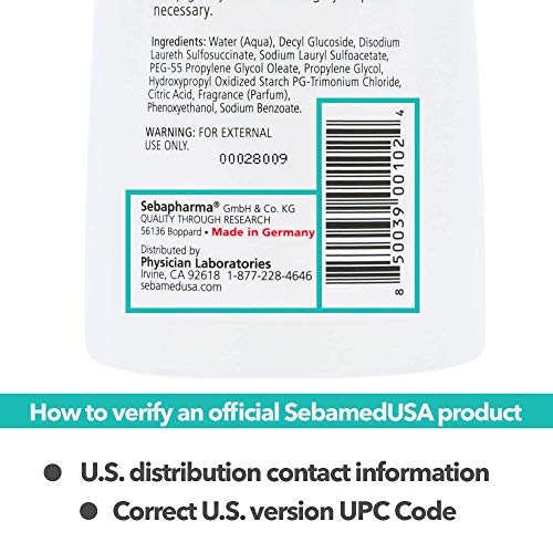 Sebamed Everyday Shampoo For All Hair Types and Sensitive Scalp pH 5.5 for Healthier Looking Hair 6.8 Fluid Ounces (200 Milliliters)