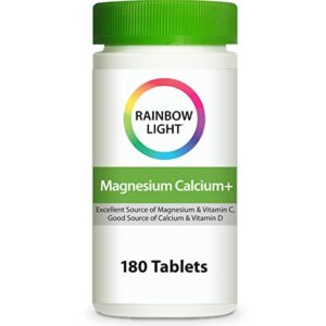 rainbow light magnesium calcium + food based tablets 180 tablets