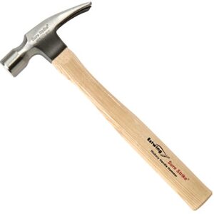 ESTWING Sure Strike Hammer - 20 oz Straight Rip Claw with Smooth Face & Hickory Wood Handle - MRW20S