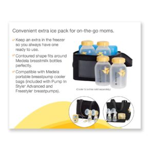 Medela Ice Pack for Breast Milk Storage, Contoured Shape Designed to Fit Breastmilk Bottles, for On The Go or Traveling Moms