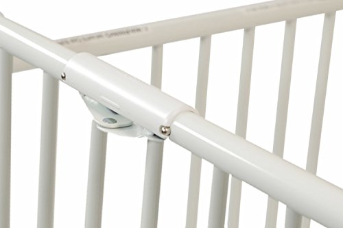 LA Baby Full Size Metal Holiday Crib, White