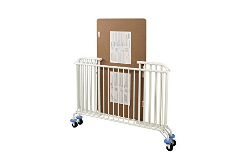 LA Baby Full Size Metal Holiday Crib, White