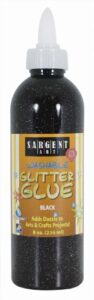 sargent art 22-1985 8-ounce glitter glue, black