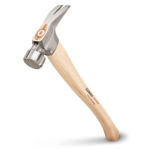 estwing sure strike california framing hammer - 25 oz straight rip claw with milled face & hickory wood handle - mrw25lm