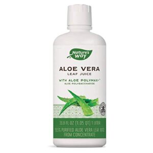 nature's way premium quality aloe vera leaf juice 99.5% purified, 33.8 fl oz