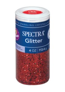 spectra arts & crafts glitter, red, 4 oz., 1 jar