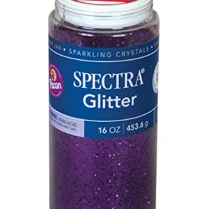 Spectra Arts & Crafts Glitter, Purple, 16 oz., 1 Jar