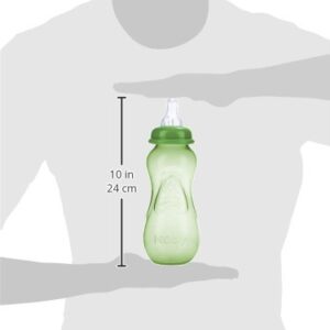 Nuby Non-Drip Standard Neck Bottles, 10 Ounce, Colors May Vary, 3 Count (Pack of 1)