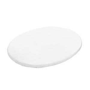 stokke sleepi mini fitted sheet, white - soft sheets for sweet dreams - made for the oval sleepi mini mattress - safe, stylish & washable - 100% fine cotton percale