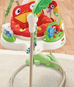 Fisher-Price Baby Bouncer Rainforest Jumperoo Activity Center with Music Lights Sounds and Developmental Toys