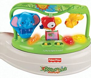 Fisher-Price Baby Bouncer Rainforest Jumperoo Activity Center with Music Lights Sounds and Developmental Toys