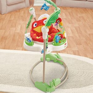 Fisher-Price Baby Bouncer Rainforest Jumperoo Activity Center with Music Lights Sounds and Developmental Toys